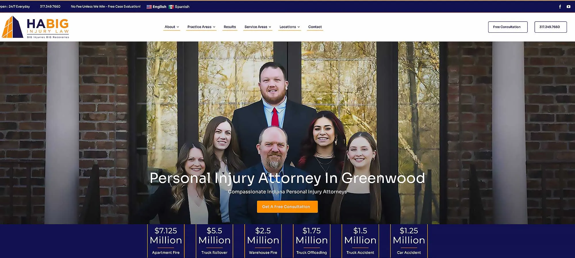 Habig Injury Law Website Redesign | SEO & Service Area Pages Enhancement