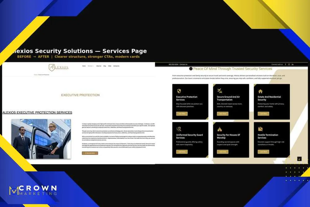 Signs Your Website Needs a Redesign-2.jpg Website redesign example by Crown Marketing, highlighting improved structure and modern design elements, showcasing their expertise in website design services for businesses.| Crown Marketing Digital Marketing Agency Las Vegas